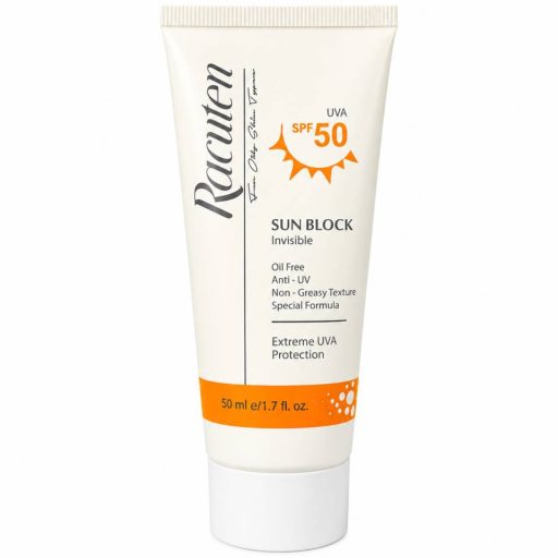 کرم ضد آفتاب بی رنگ پوست چرب و مختلط راکوتن SPF50
