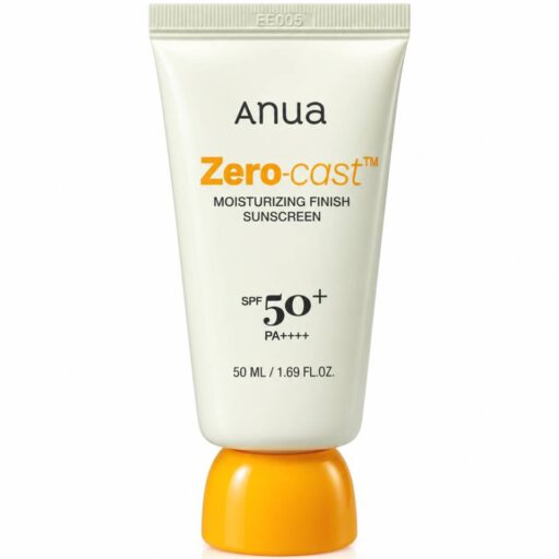 ضدآفتاب بی‌رنگ زیرو کست آنوا SPF50+ حجم 50 میل