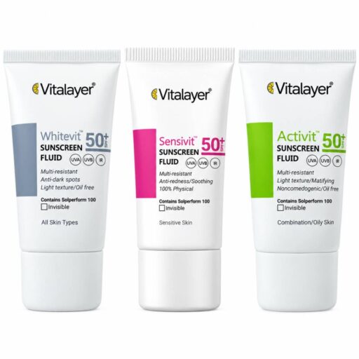 فلوئید ضد آفتاب بی رنگ ویتالیر 50ml