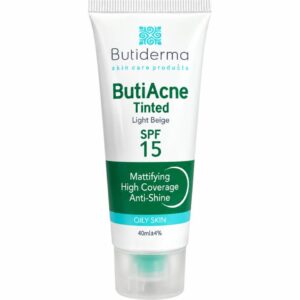 کرم ضد جوش رنگی (لایت) پوست چرب بیوتی درما SPF15 بژ روشن 40ml