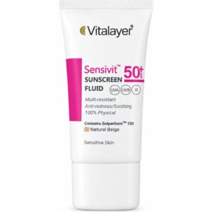 ضد آفتاب فلوئیدی رنگی Natural Beige پوست حساس ویتالیر 50ml